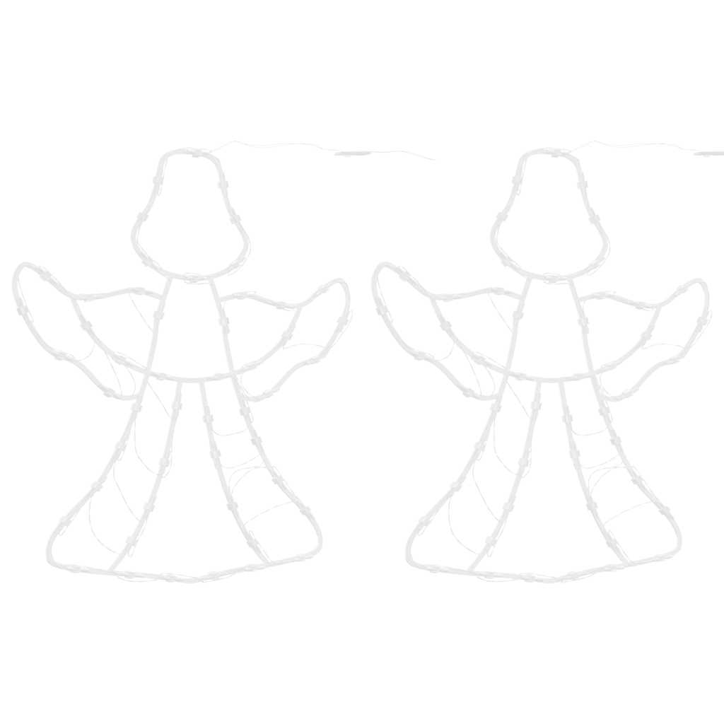 Vidaxl Weihnachtslichter Engel Silhouette 2 ST 50 LEDs warm Weiß