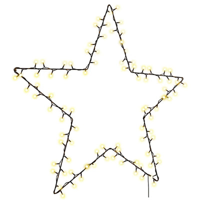 Vidaxl Weihnachtsbeleuchtung Star Silhouette 115 LEDs warm Weiß