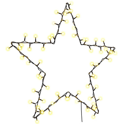 Vidaxl Weihnachtslichter Star Silhouette 80 LEDs warm Weiß