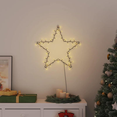 Vidaxl Weihnachtslichter Star Silhouette 80 LEDs warm Weiß