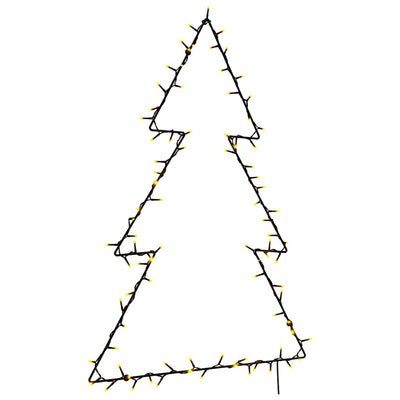 Vidaxl Weihnachtsbeleuchtung Weihnachtsbaum Silhouette 115 LEDs warm Weiß