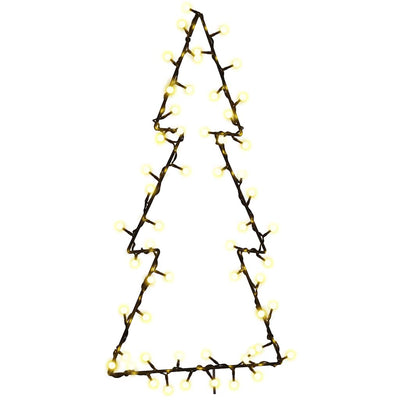 Vidaxl Weihnachtsbeleuchtung Weihnachtsbaum Silhouette 80 LEDs warm Weiß