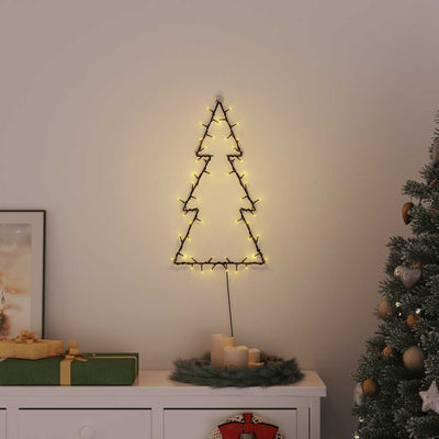 Vidaxl Weihnachtsbeleuchtung Weihnachtsbaum Silhouette 80 LEDs warm Weiß