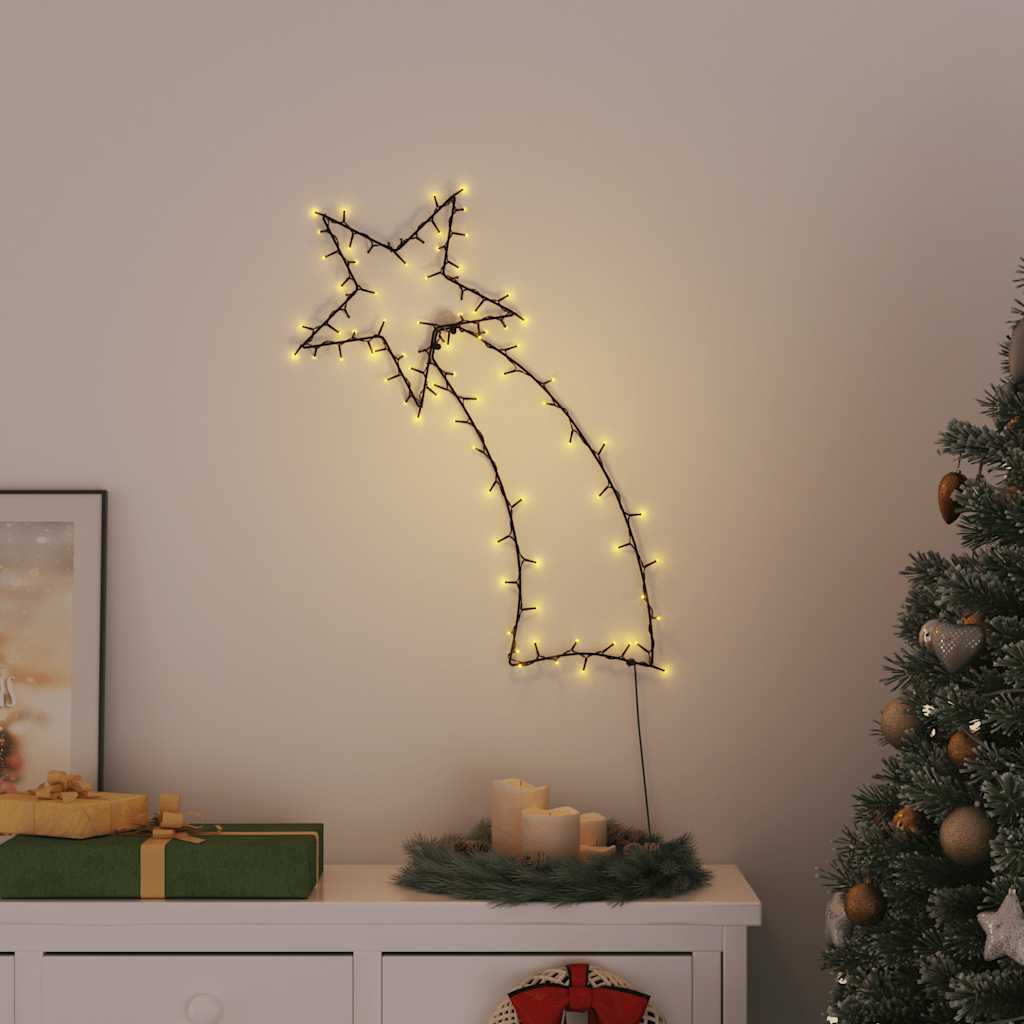 Vidaxl Weihnachtsbeleuchtung fallende Stern Silhouette 115 LEDs warmes Weiß