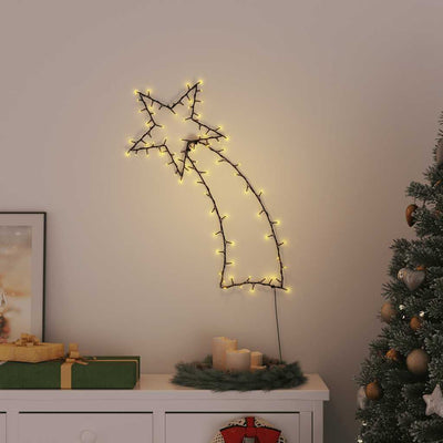 Vidaxl Weihnachtsbeleuchtung fallende Stern Silhouette 115 LEDs warmes Weiß