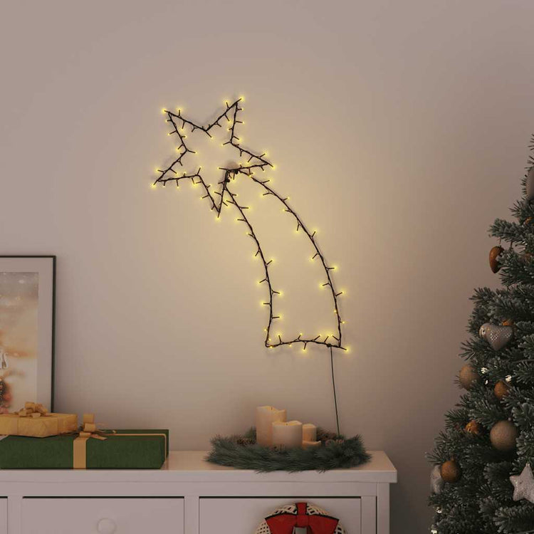 Vidaxl Weihnachtsbeleuchtung fallende Stern Silhouette 115 LEDs warmes Weiß