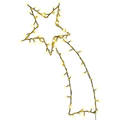 Vidaxl Weihnachtsbeleuchtung fallende Stern Silhouette 80 LEDs warmes Weiß