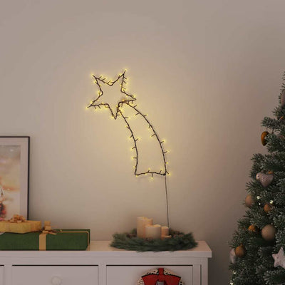 Vidaxl Weihnachtsbeleuchtung fallende Stern Silhouette 80 LEDs warmes Weiß
