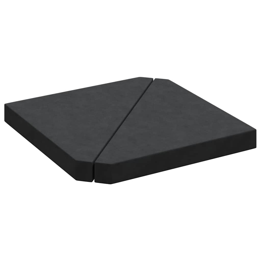 Vidaxl Parasol -Fußballplatten 2 St. dreieckig 14 kg Granit schwarz