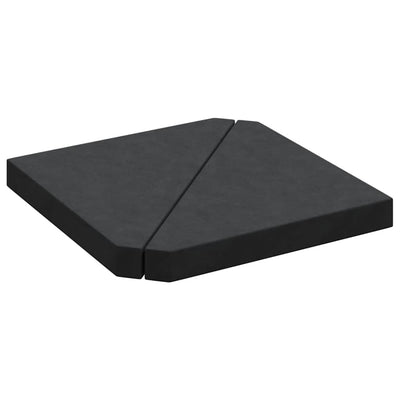 Vidaxl Parasol -Fußballplatten 2 St. dreieckig 14 kg Granit schwarz