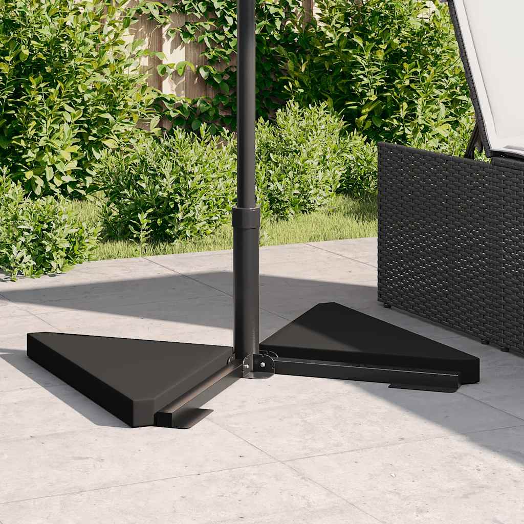 Vidaxl Parasol -Fußballplatten 2 St. dreieckig 14 kg Granit schwarz