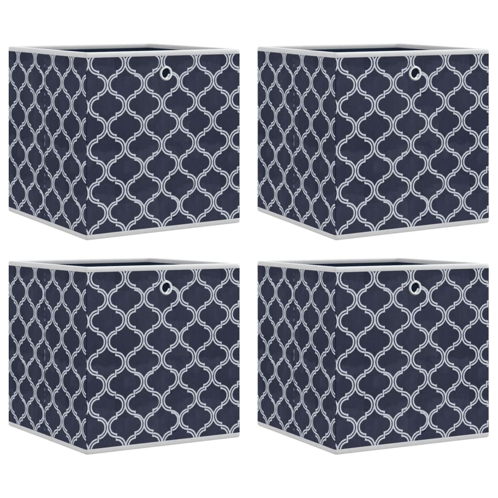 VIDAXL -Speicherboxen 4 PCs falten 32x32x32 cm UNTENT FOLFEL Blau