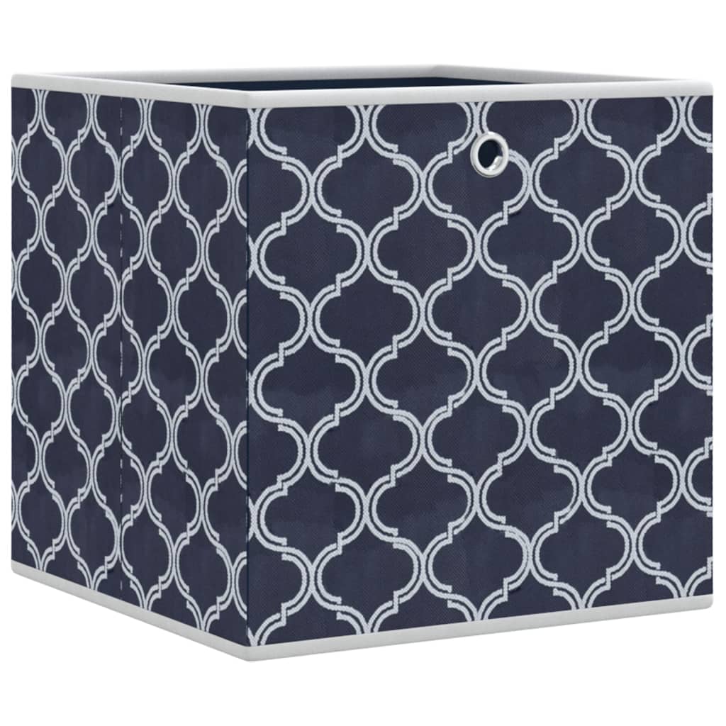VIDAXL -Speicherboxen 10 PCs falten 32x32x32 cm nicht fester Stoff blau