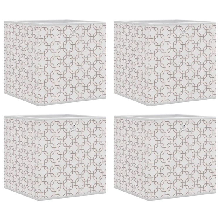 VIDAXL -Speicherboxen 4 PCs faltbar 32x32x32 cm ungeerierungste Staubcreme