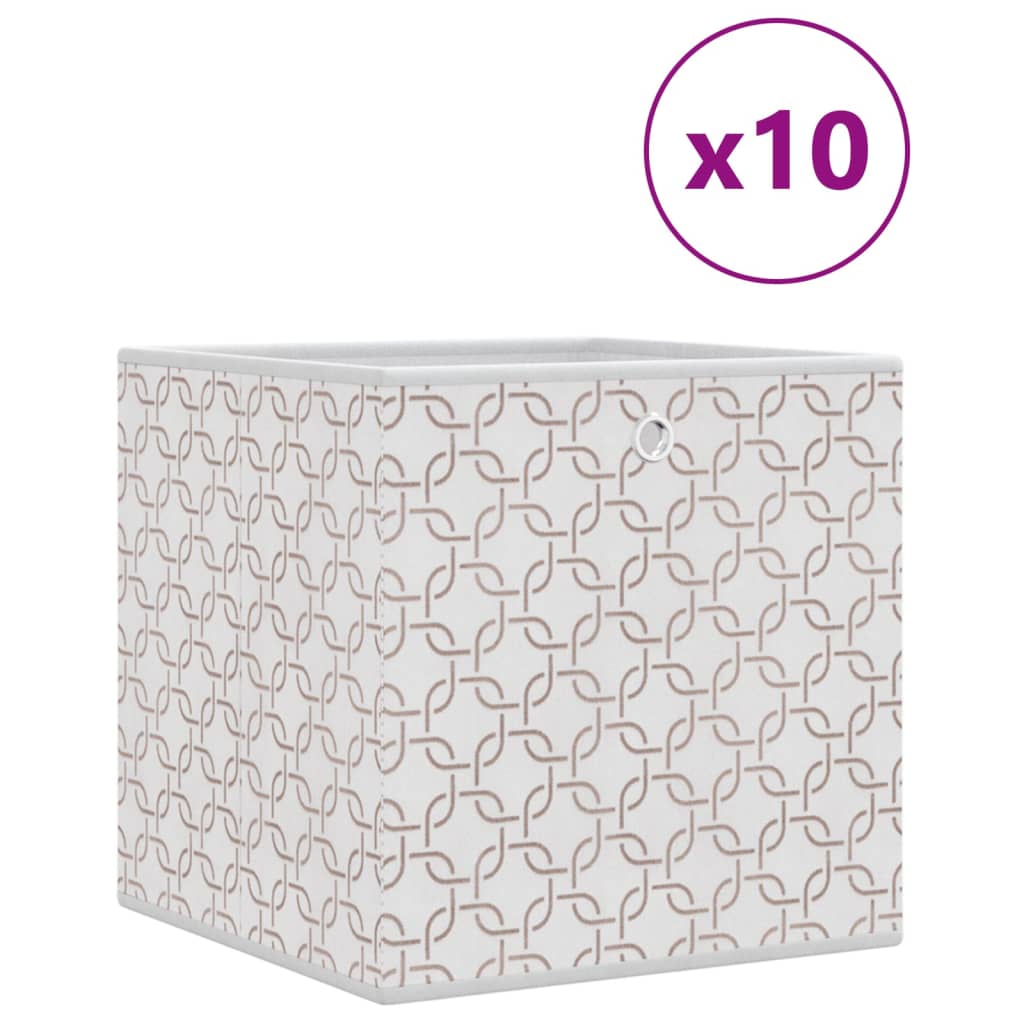 VIDAXL -Speicherboxen 10 PCs faltbar 32x32x32 cm Ekelte Staubcreme