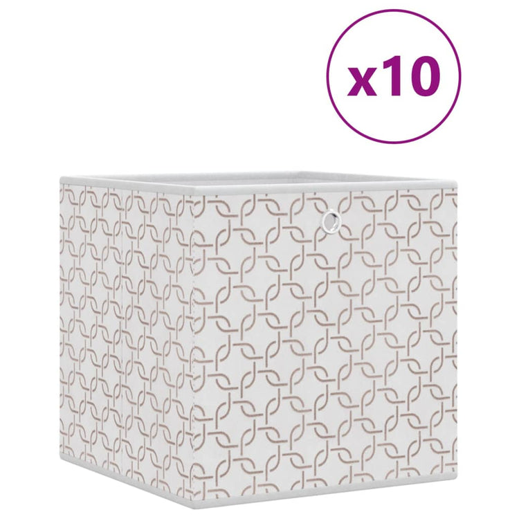 VIDAXL -Speicherboxen 10 PCs faltbar 32x32x32 cm Ekelte Staubcreme
