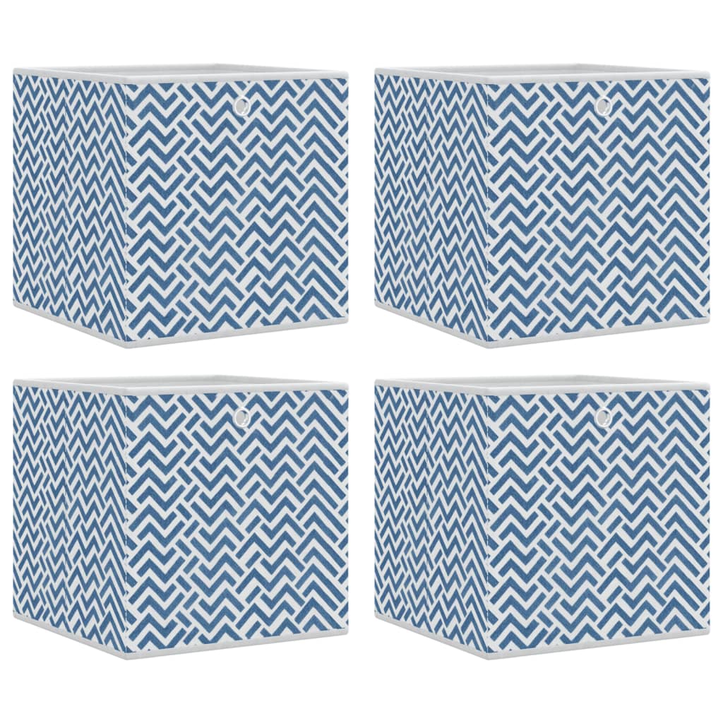 VIDAXL -Speicherboxen 4 PCs falten 32x32x32 cm UNTENT FOLFEL Blau