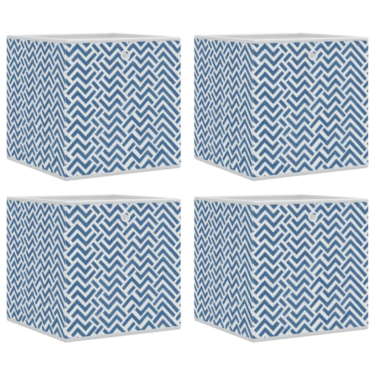 VIDAXL -Speicherboxen 4 PCs falten 32x32x32 cm UNTENT FOLFEL Blau