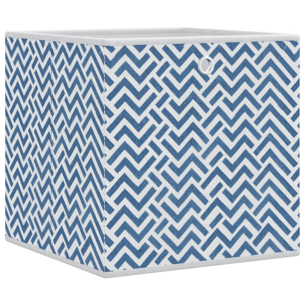 VIDAXL -Speicherboxen 10 PCs falten 32x32x32 cm nicht fester Stoff blau