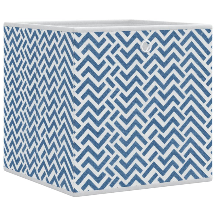 VIDAXL -Speicherboxen 10 PCs falten 32x32x32 cm nicht fester Stoff blau