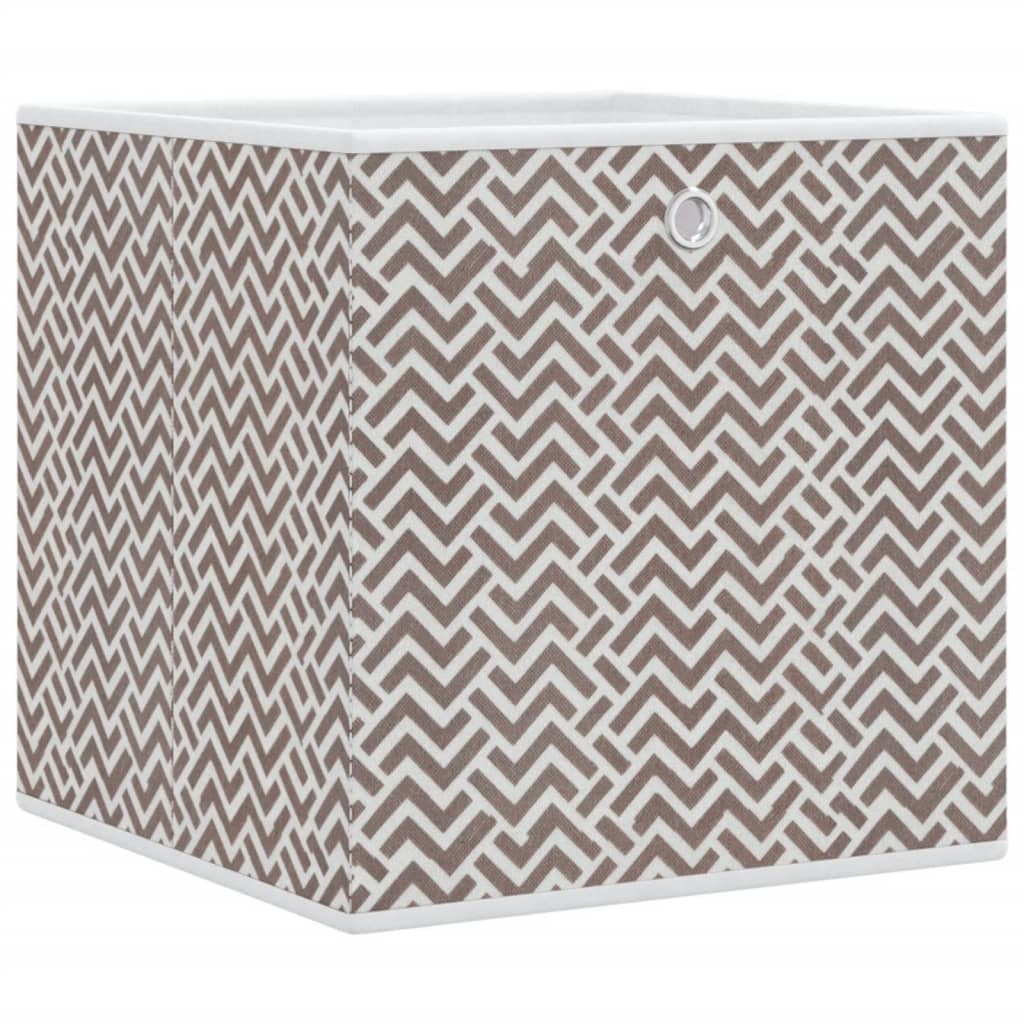 VIDAXL -Speicherboxen 4 PCs falten 32x32x32 cm Unsicherheit Stoffbraun