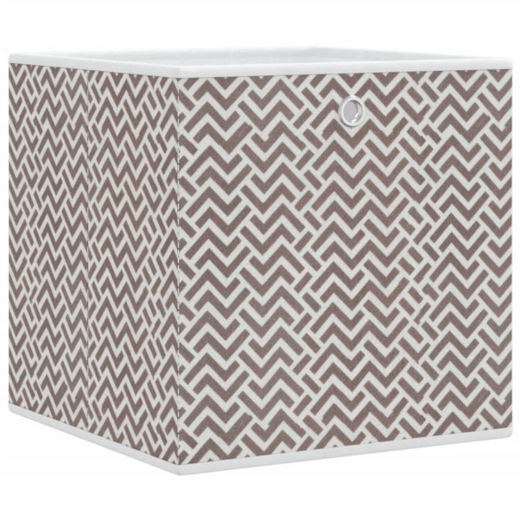 VIDAXL -Speicherboxen 4 PCs falten 32x32x32 cm Unsicherheit Stoffbraun