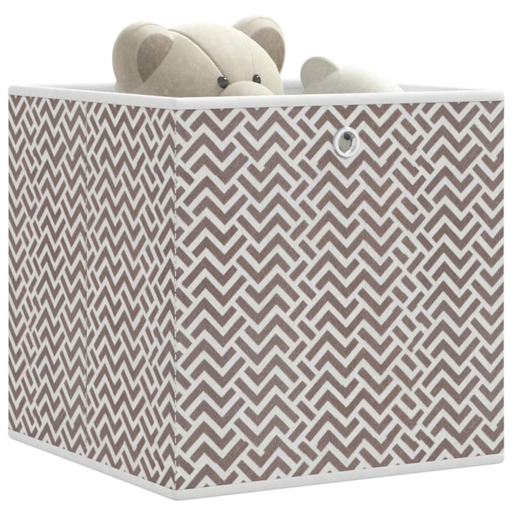VIDAXL -Speicherboxen 4 PCs falten 32x32x32 cm Unsicherheit Stoffbraun