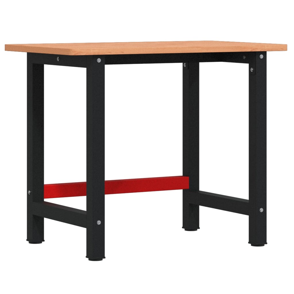Vidaxx Werkbank rechteckig 100x60x81,5 cm massives Buchenholz