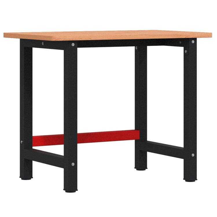 Vidaxx Werkbank rechteckig 100x60x81,5 cm massives Buchenholz