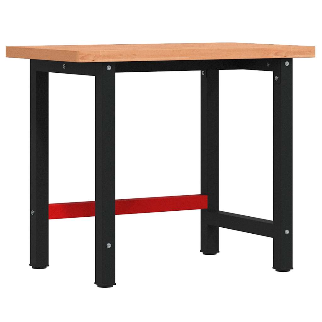Vidaxx Werkbank rechteckig 100x60x83 cm massives Buchenholz