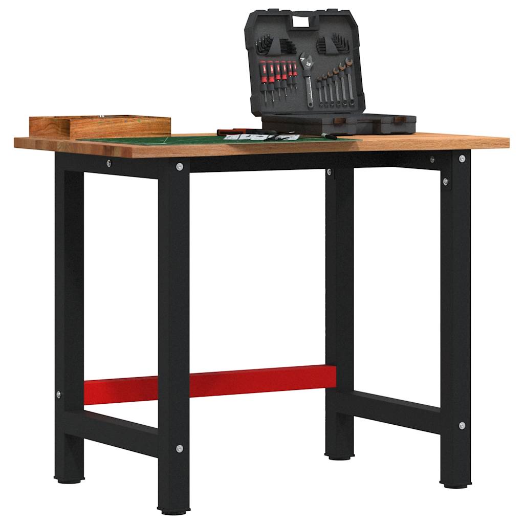 Vidaxx Werkbank 100x60x81,5 cm Eiche massiv hellbraun