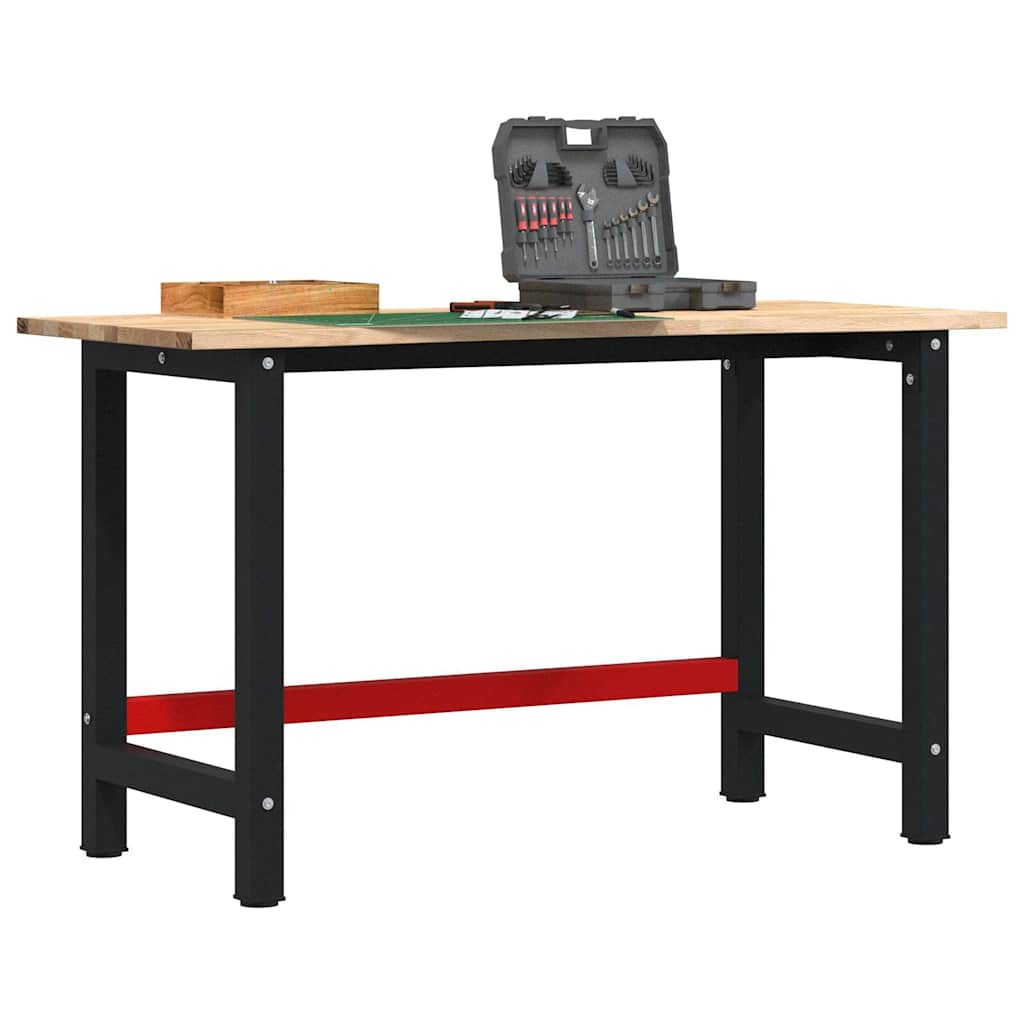 Vidaxx Werkbank 140x60x81,5 cm massive Eiche