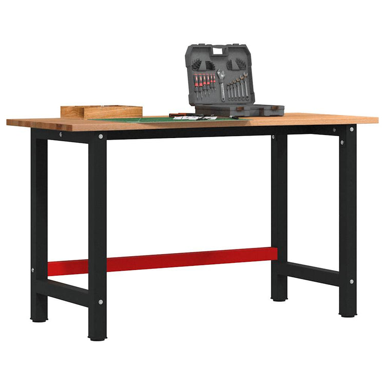 Vidaxx Werkbank 140x60x81,5 cm Eiche massiv hellbraun