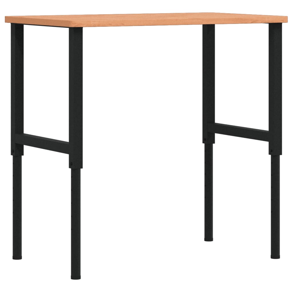Vidaxx Werkbank rechteckig 100x60x (71,5-98) cm massives Buchenholz