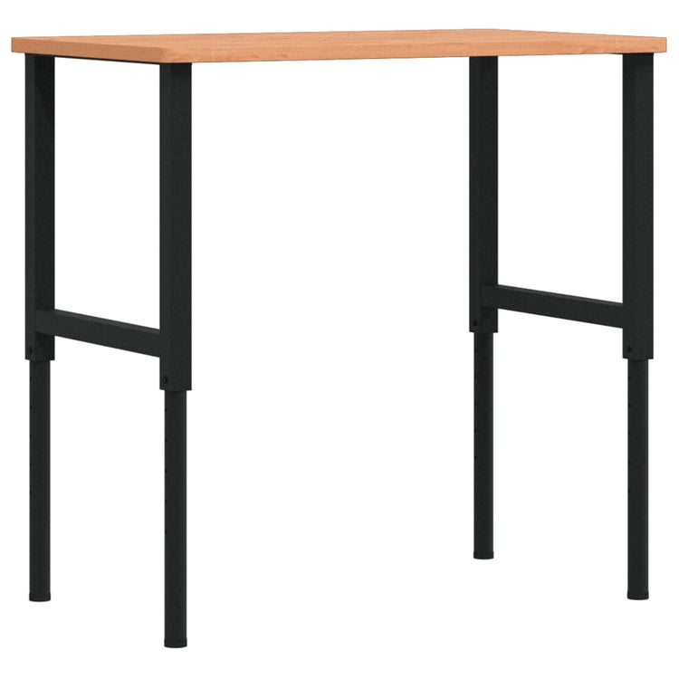 Vidaxx Werkbank rechteckig 100x60x (71,5-98) cm massives Buchenholz