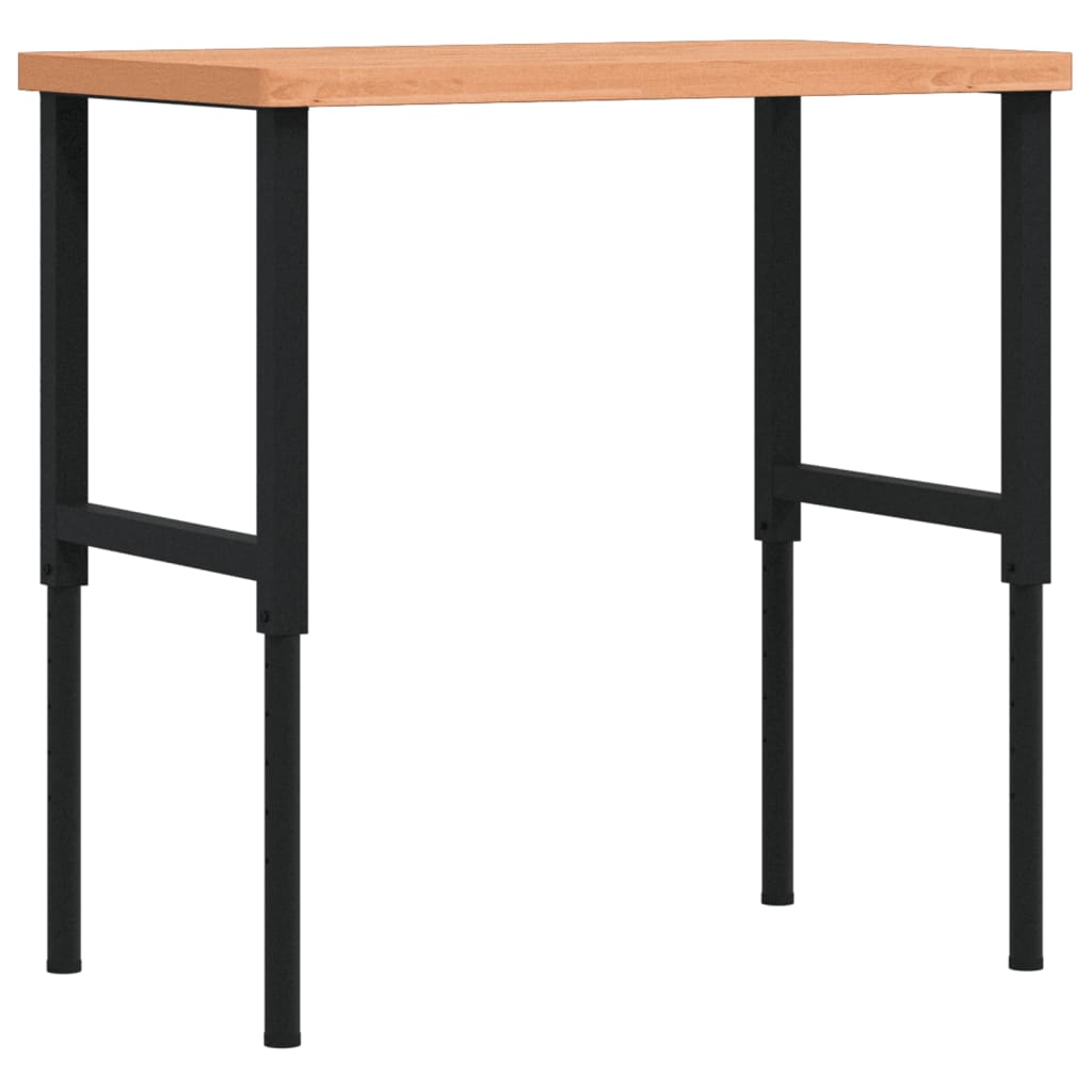 Vidaxx Werkbank rechteckig 100x60x (73-99,5) cm massives Buchenholz