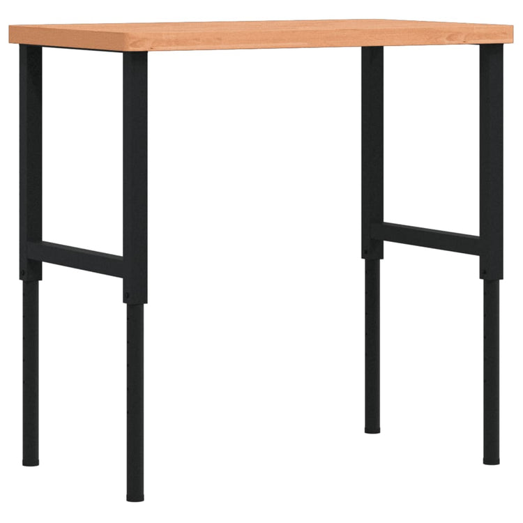 Vidaxx Werkbank rechteckig 100x60x (73-99,5) cm massives Buchenholz