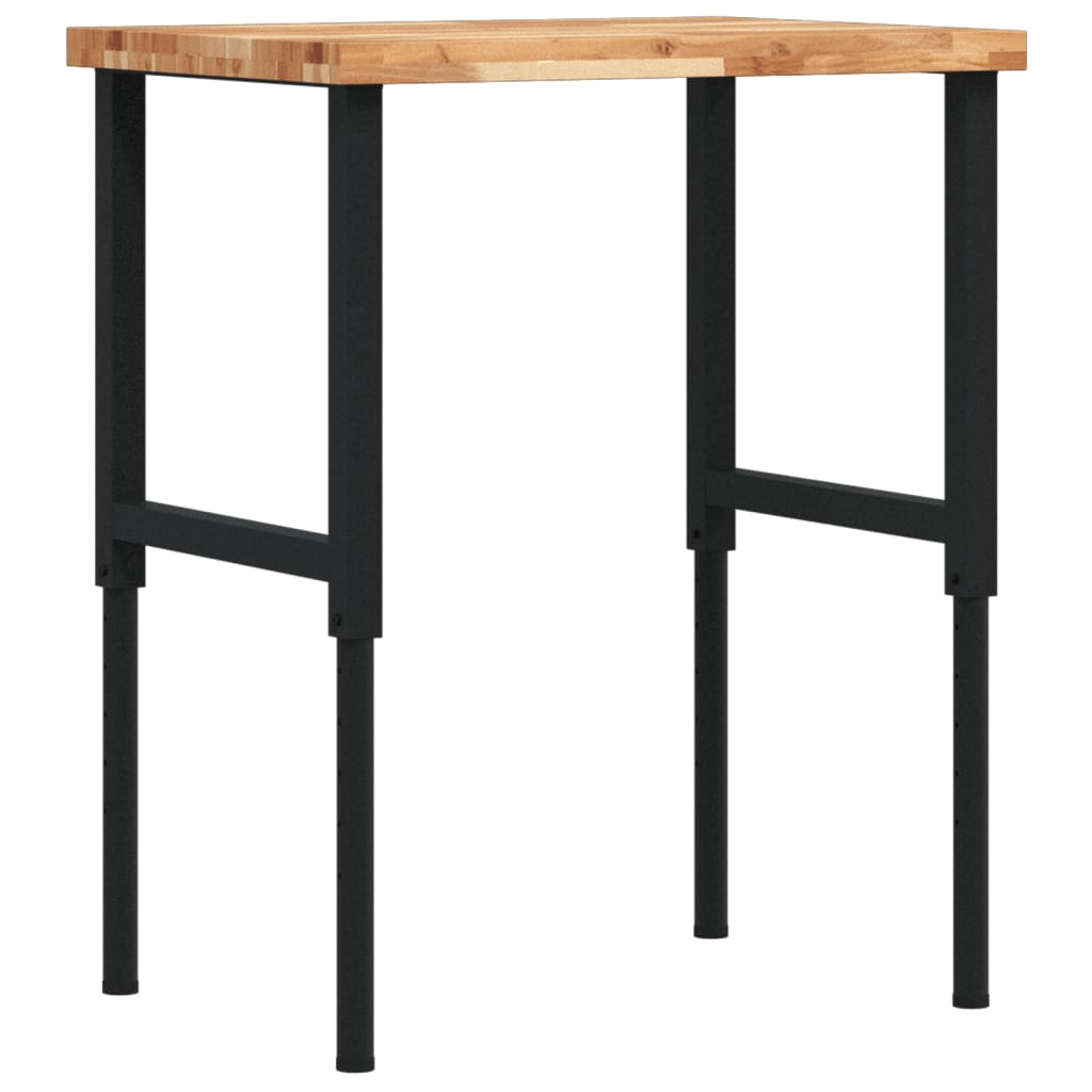 Vidaxx Werkbank rechteckig 80x60x (73-99,5) cm massives Akazienholz