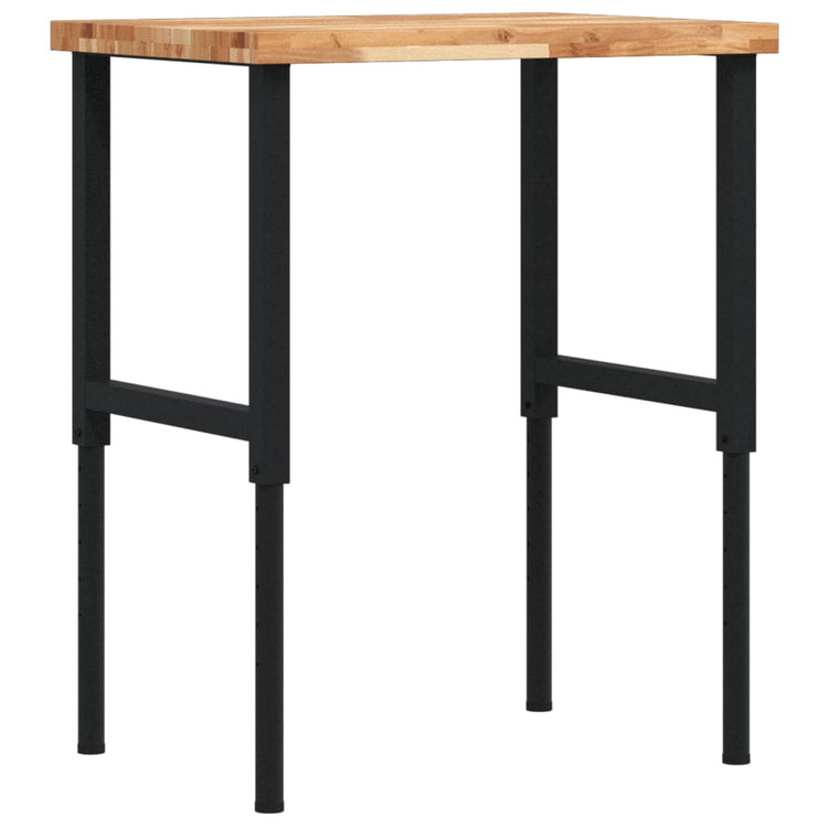 Vidaxx Werkbank rechteckig 80x60x (73-99,5) cm massives Akazienholz