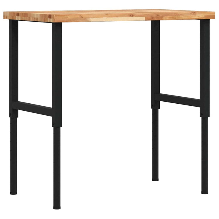 Vidaxx Werkbank rechteckig 100x60x (73-99,5) cm massives Akazienholz