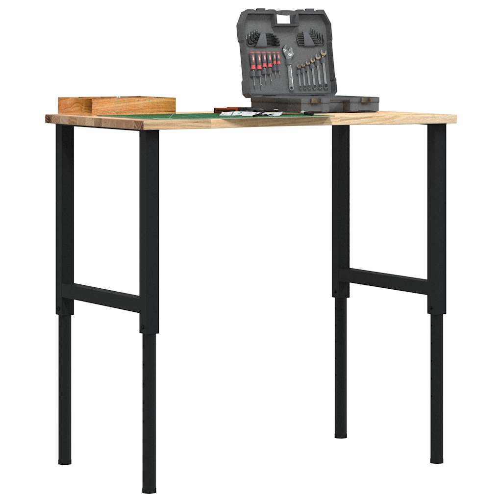Vidaxx Werkbank 100x60x (71,5-98) cm massive Eiche