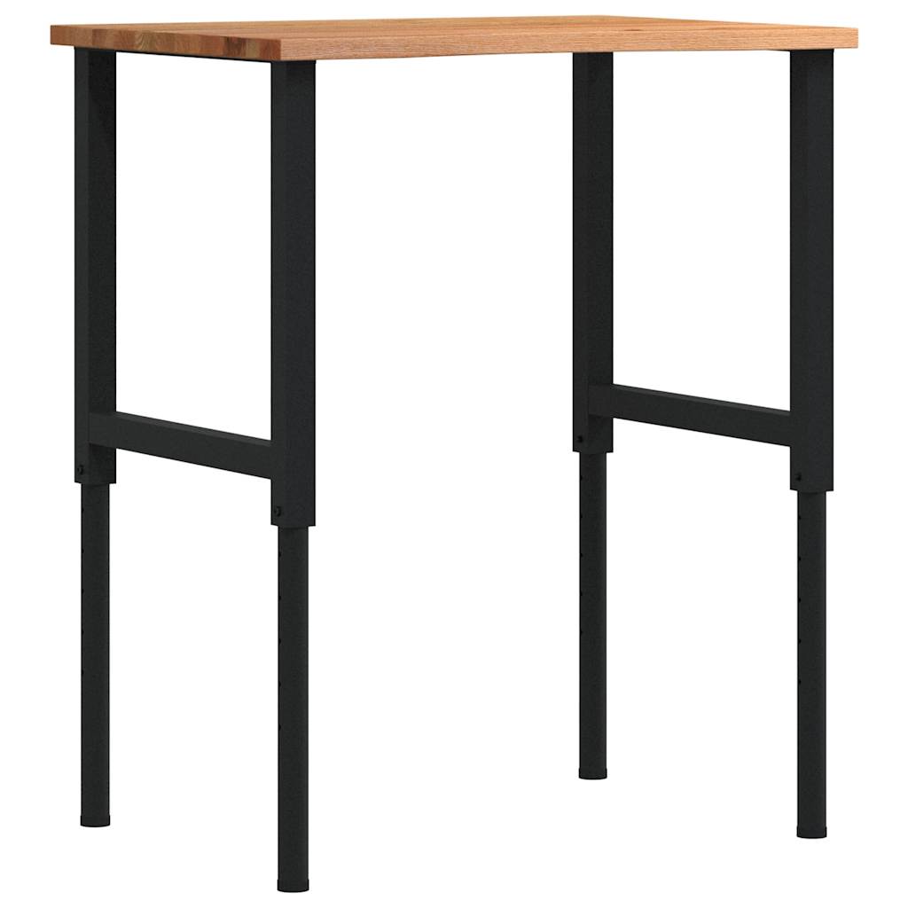 Vidaxx Werkbank 80x60x (71,5-98) cm Eiche hellbraun