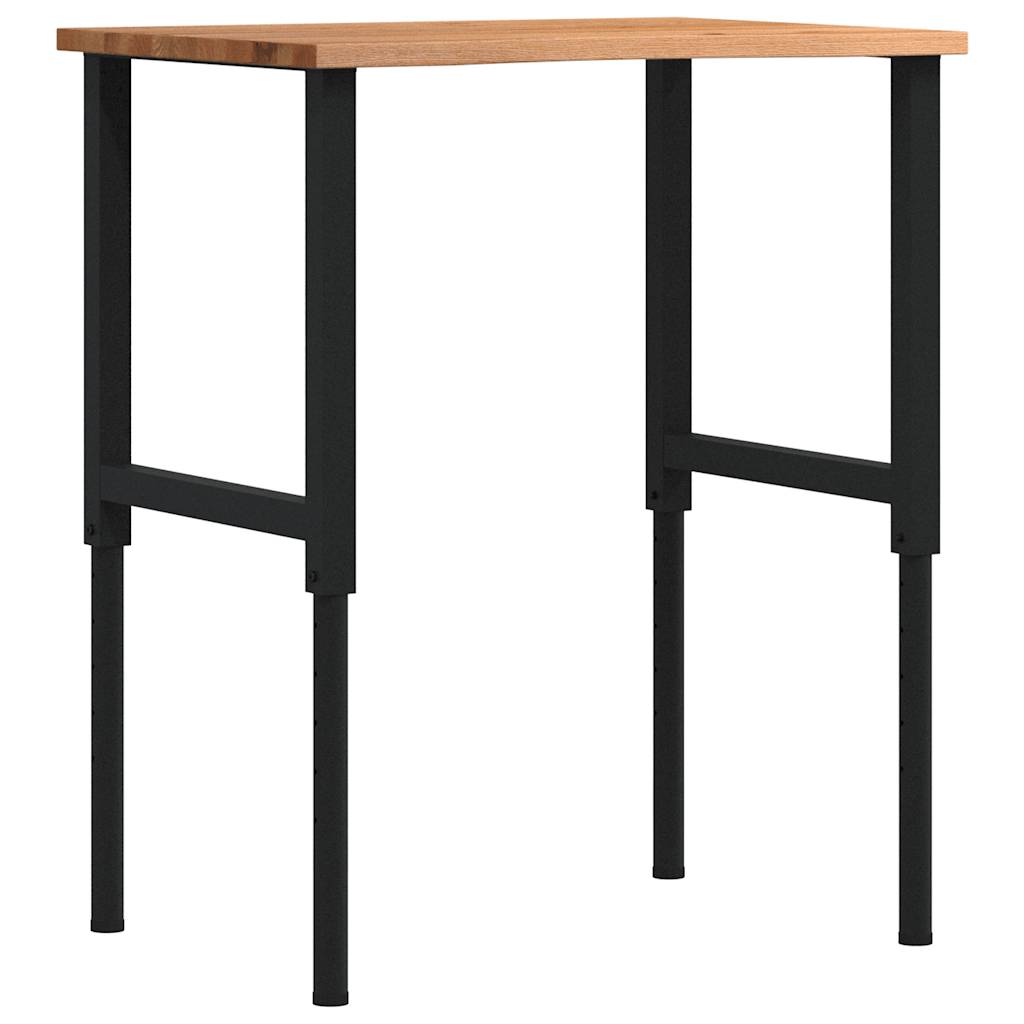 Vidaxx Werkbank 80x60x (71,5-98) cm Eiche hellbraun