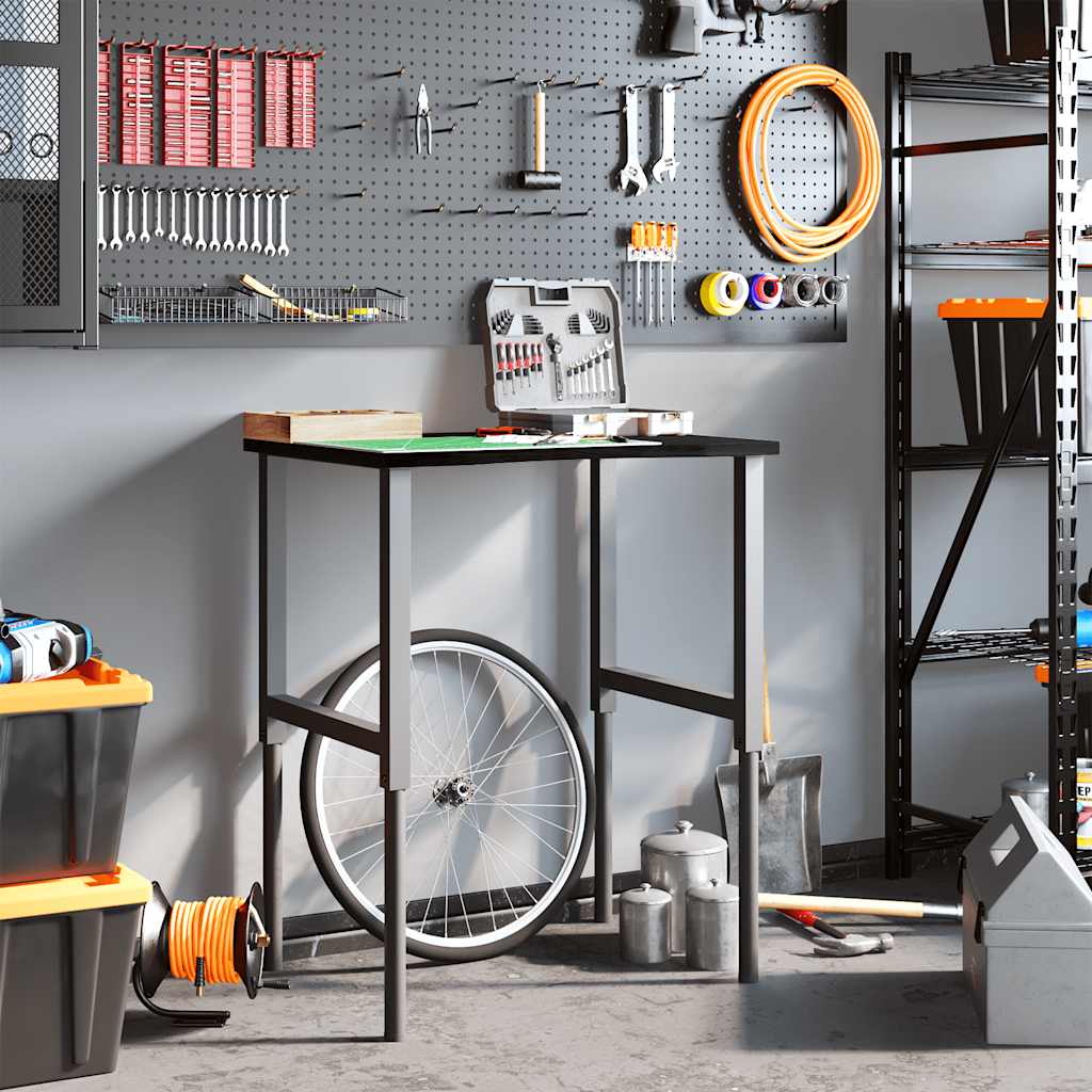Vidaxx Werkbank 80x60x (71,5-98) cm Eiche dunkelbraun
