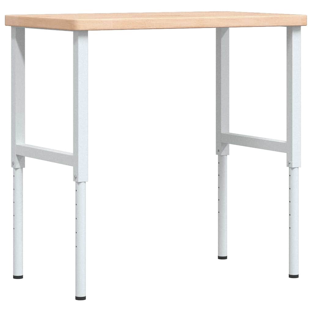 Vidaxx Werkbank rechteckig 100x60x (73-99,5) cm massive Eiche