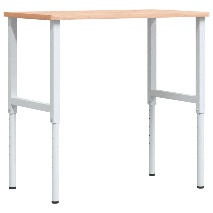 Vidaxx Werkbank rechteckig 100x60x (71,5-98) cm massives Buchenholz