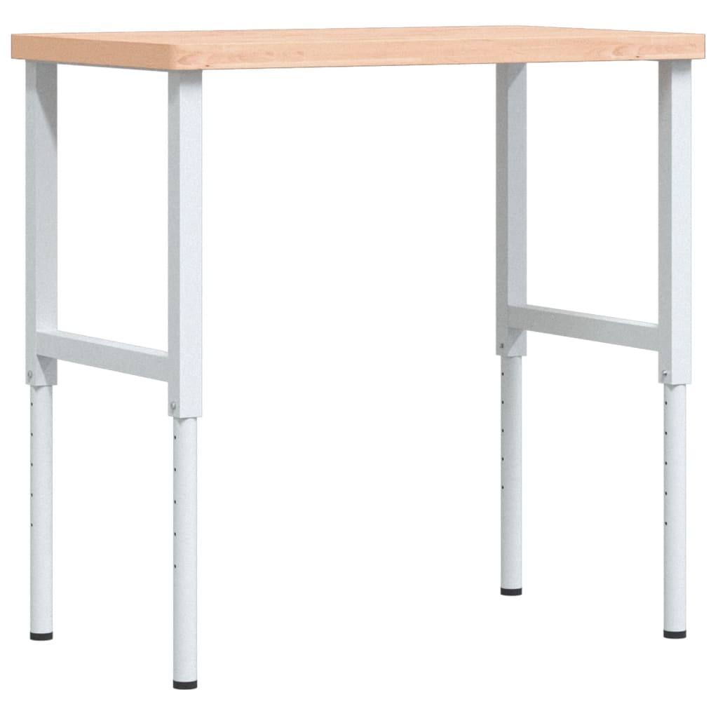 Vidaxx Werkbank rechteckig 100x60x (73-99,5) cm massives Buchenholz