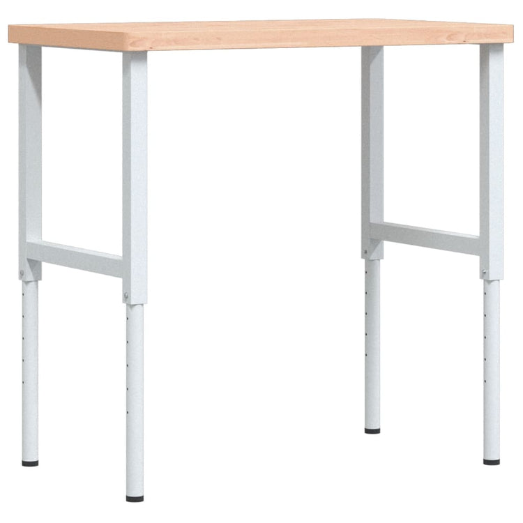 Vidaxx Werkbank rechteckig 100x60x (73-99,5) cm massives Buchenholz