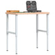 Vidaxx Werkbank rechteckig 100x60x (73-99,5) cm massives Buchenholz