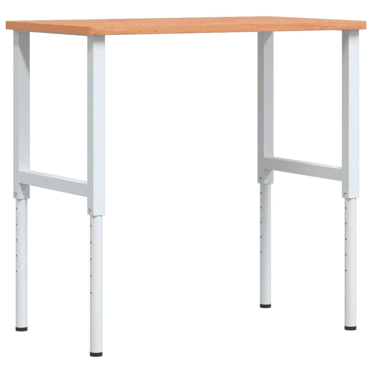 Vidaxx Werkbank rechteckig 100x60x (71,5-98) cm massives Buchenholz